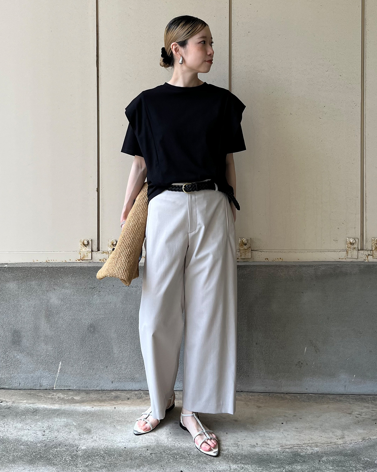 クロップドストレートパンツ コーディネイト2-1