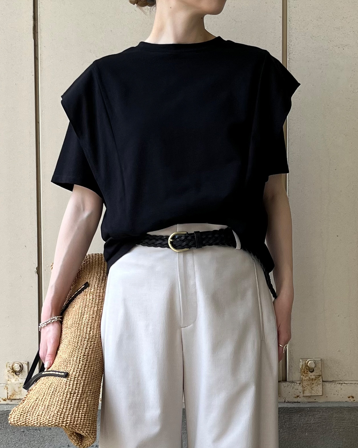 クロップドストレートパンツ コーディネイト2-3