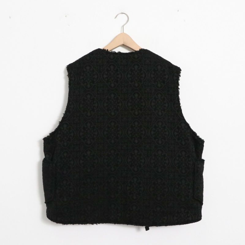 別注 [ ENGINEERED GARMENTS/エンジニアドガーメンツ ] REVERSIBLE OVER VEST - Black  Jacquardリバーシブルオーバーベスト | FUKAYA FASHION STORES ONLINE