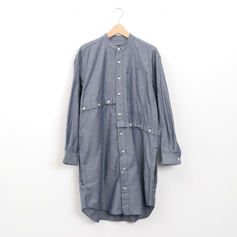 ENGINEERED GARMENTS / エンジニアードガーメンツ ] LB Shirt - denimデニムシャツ ロングシャツ バンドカラー |  FUKAYA FASHION STORES ONLINE