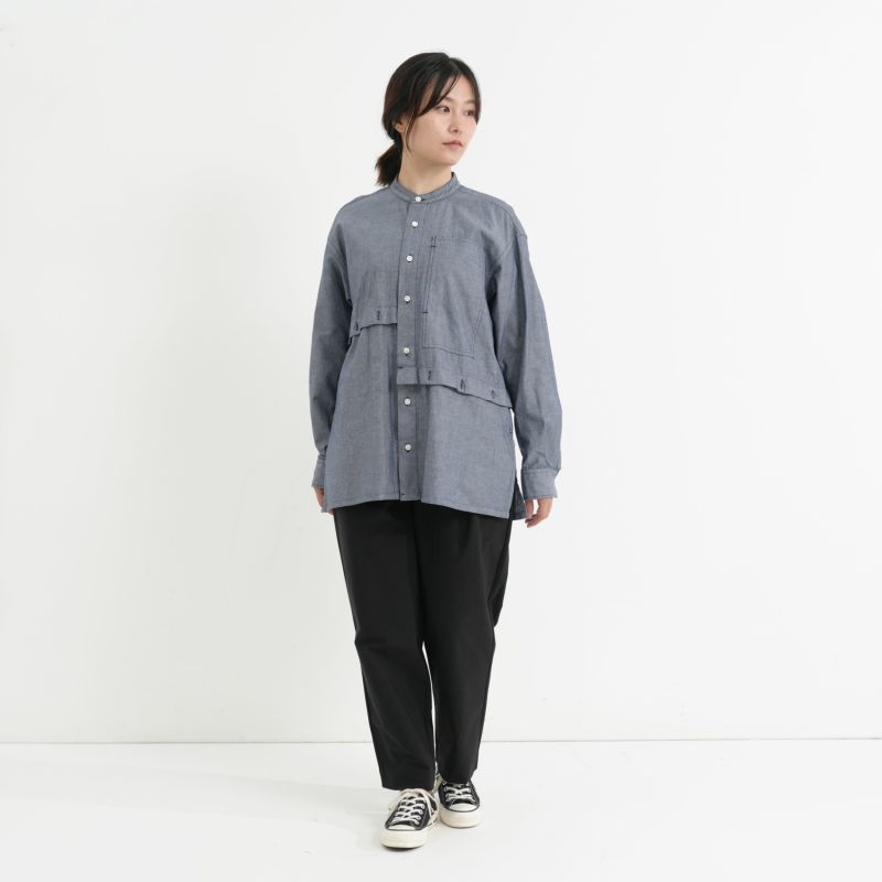 ENGINEERED GARMENTS / エンジニアードガーメンツ ] LB Shirt - denimデニムシャツ ロングシャツ バンドカラー |  FUKAYA FASHION STORES ONLINE