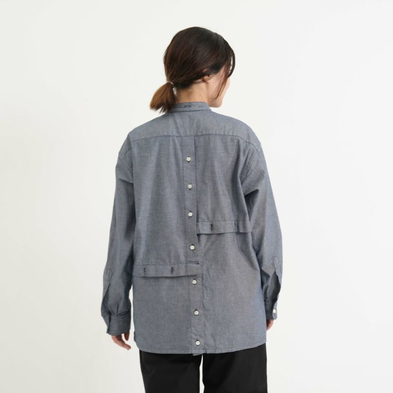 ENGINEERED GARMENTS / エンジニアードガーメンツ ] LB Shirt - denimデニムシャツ ロングシャツ バンドカラー |  FUKAYA FASHION STORES ONLINE