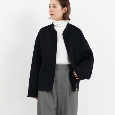 Squady / スカディ ] ダブルフェイスコートスタンドネック ウールコート アウター | FUKAYA FASHION STORES ONLINE