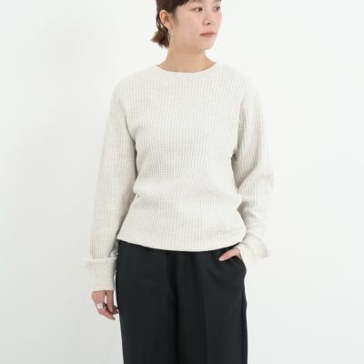 [ JEMORGAN / ジェーイーモーガン ] ビッグワッフルクルーネックL/S<br>長袖カットソー　シンプル　サーマル