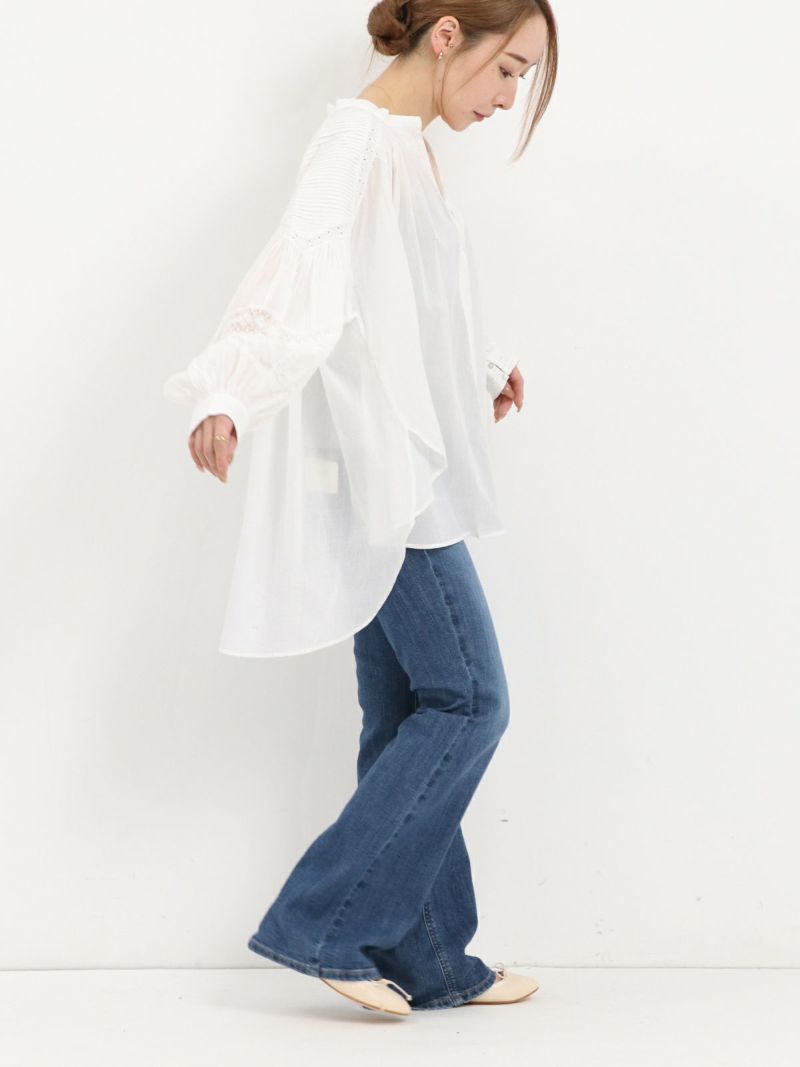 【ne Quittez pas ヌキテパ】総レースフレアーブラウス 綿　トップス ne Quittez pas / ヌキテパ ] レースブラウス | FUKAYA FASHION