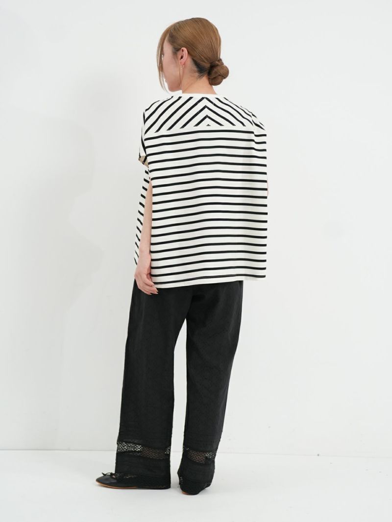 ne Quittez pas / ヌキテパ ] COTTON JACQUARD LACE PANTS