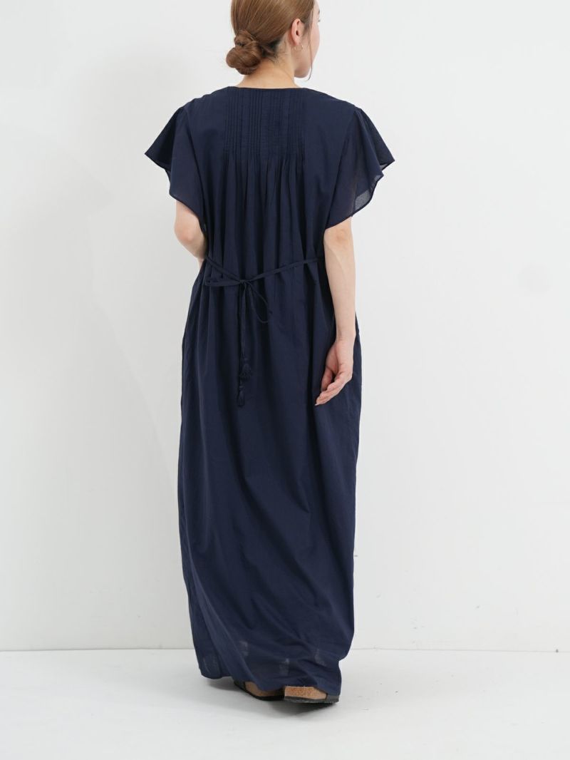 【冬バーゲン★】 ne Quittez pas / ヌキテパ ] COTTON VOILE PIN TUCK ONEPIECE ワンピース