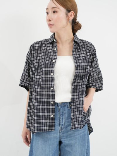 佐藤繊維　FUGAFUGA フーガフーガ　リネンコットンの刺繍入り半袖ニット New Arrival〉2025 Summer Collection – satoseni online store