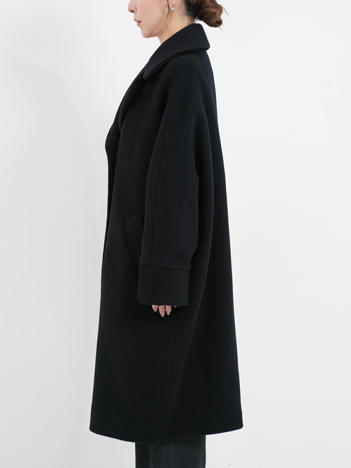新品未使用 ティッカ 23AW テントコート モヘヤ混 ダブルブレスト ネイビー TICCA(ティッカ)のプレミアムテントコートアウトレット通販