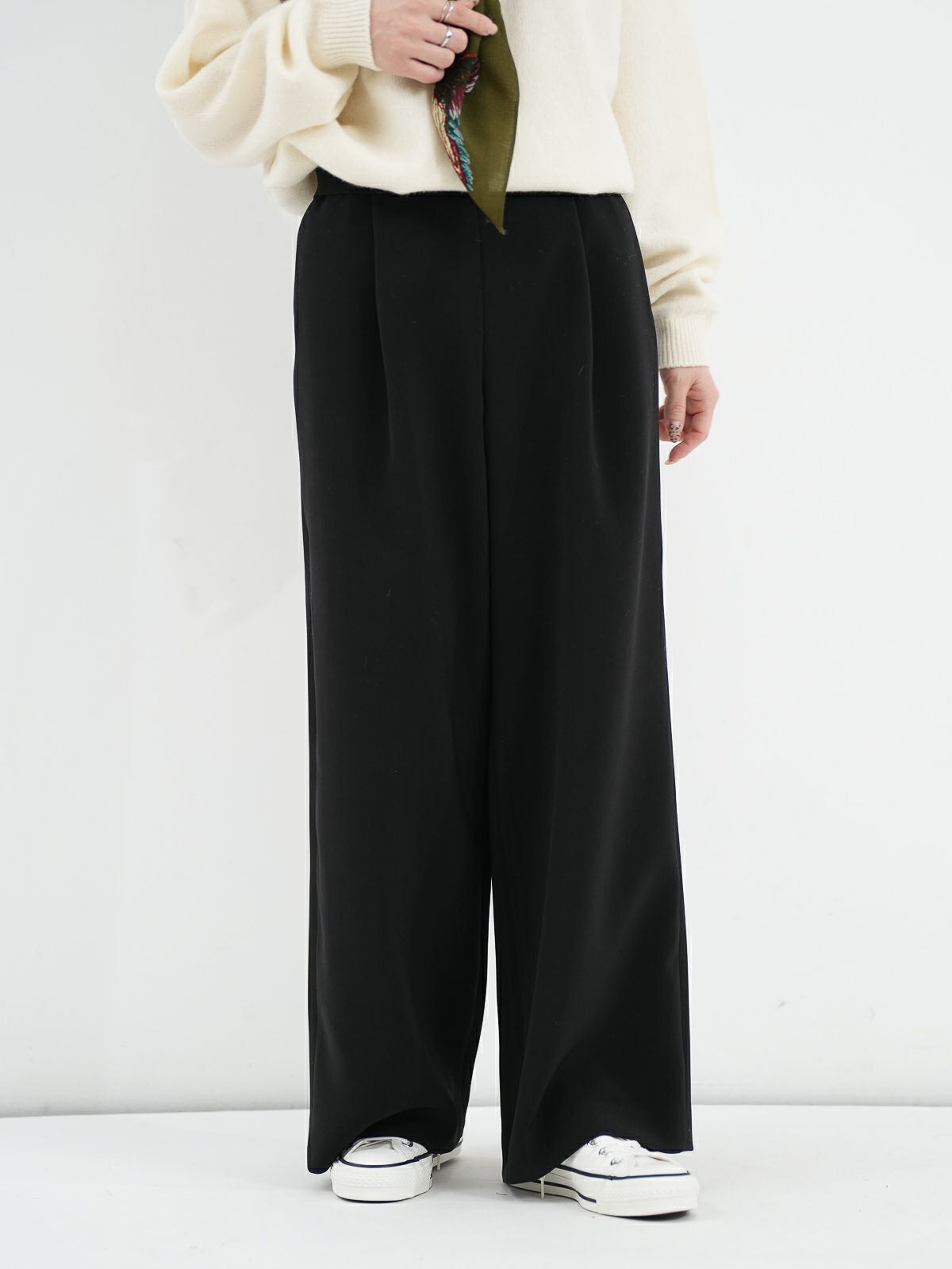 CLEL バックブラッシュドTR フレアスラックス アッシュ XS CLEL